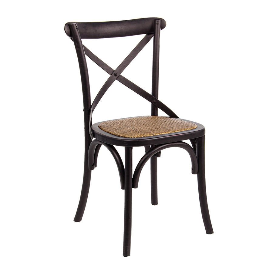 Fekete színű, thonet jelleg étkezőszék.