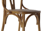 Barna színű, karfás kialakítású, thonet jellegű étkezőszék.