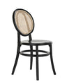 Fekete színű, thonet jellegű bisztrószék.
