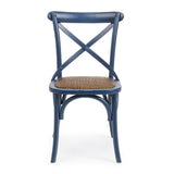 Kék színű, thonet jellegű étkezőszék.