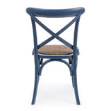 Kék színű, thonet jellegű étkezőszék.