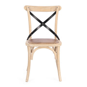 Kefélt felületű, natúr színű szilfa étkezőszék.