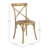 Natúr színű, thonet jellegű étkezőszék.