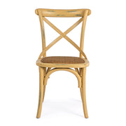 Okker színű, thonet jellegű, szilfa étkezőszék.