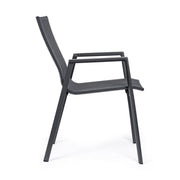Grafitszürke színű kortárs modern kerti szék.