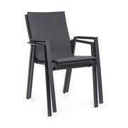 Grafitszürke színű kortárs modern kerti szék.