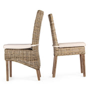 Natúr rattan étekzőszékek.