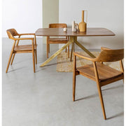 SUZY barna teakfa étkezőszék