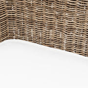 rattan karosszék ülőfelület és fonat közelről