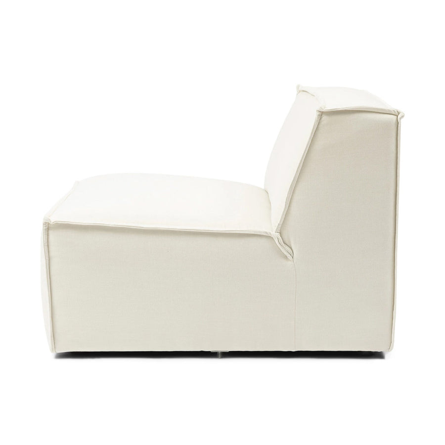 prémium fehér kárpitos kanapé elem oldalnézet