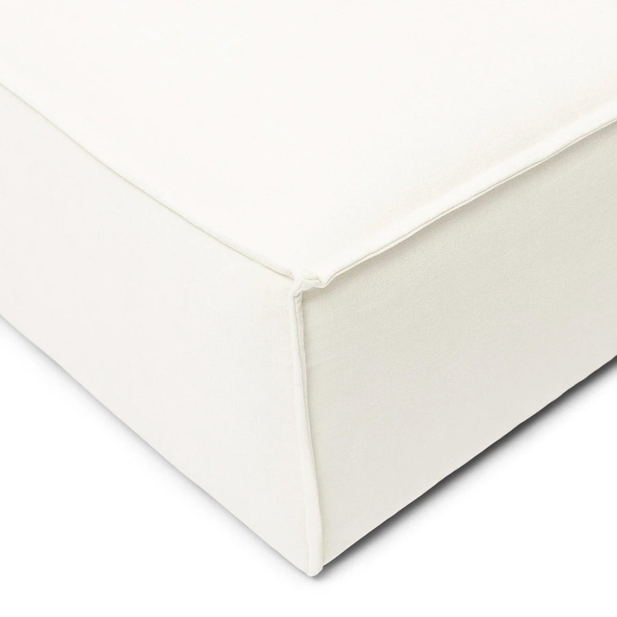 Copperfield szövésű fehér kanapé kárpit közelről