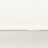 Törtfehér színvilágú, elegáns, fehér kárpitos, kortárs design moduláris kanapé puff-lábzsámoly eleme.