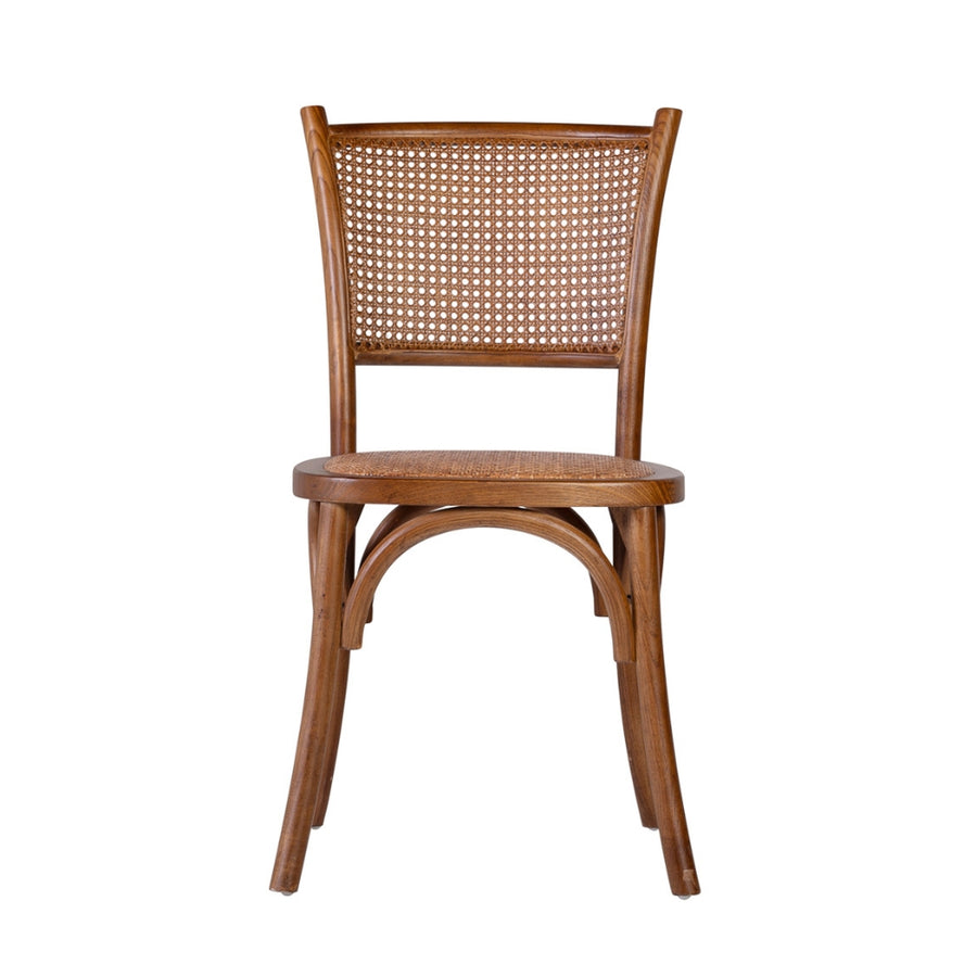 Tölgyfából és rattanból készült étkezőszék.