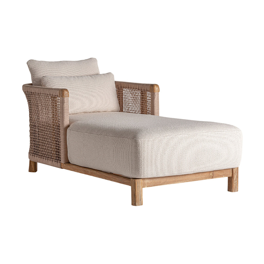 Kortárs teakfa kerti fotelágy.