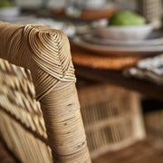 Bambuszból és rattanból készült, kézműves karosszék.