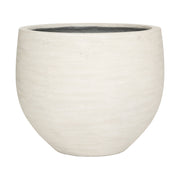 Urban Jumbo Orb M kaspó elefántcsont árnyalatban, gömbformájú, nagy méretű design kaspó UV- és fagyálló kivitelben.