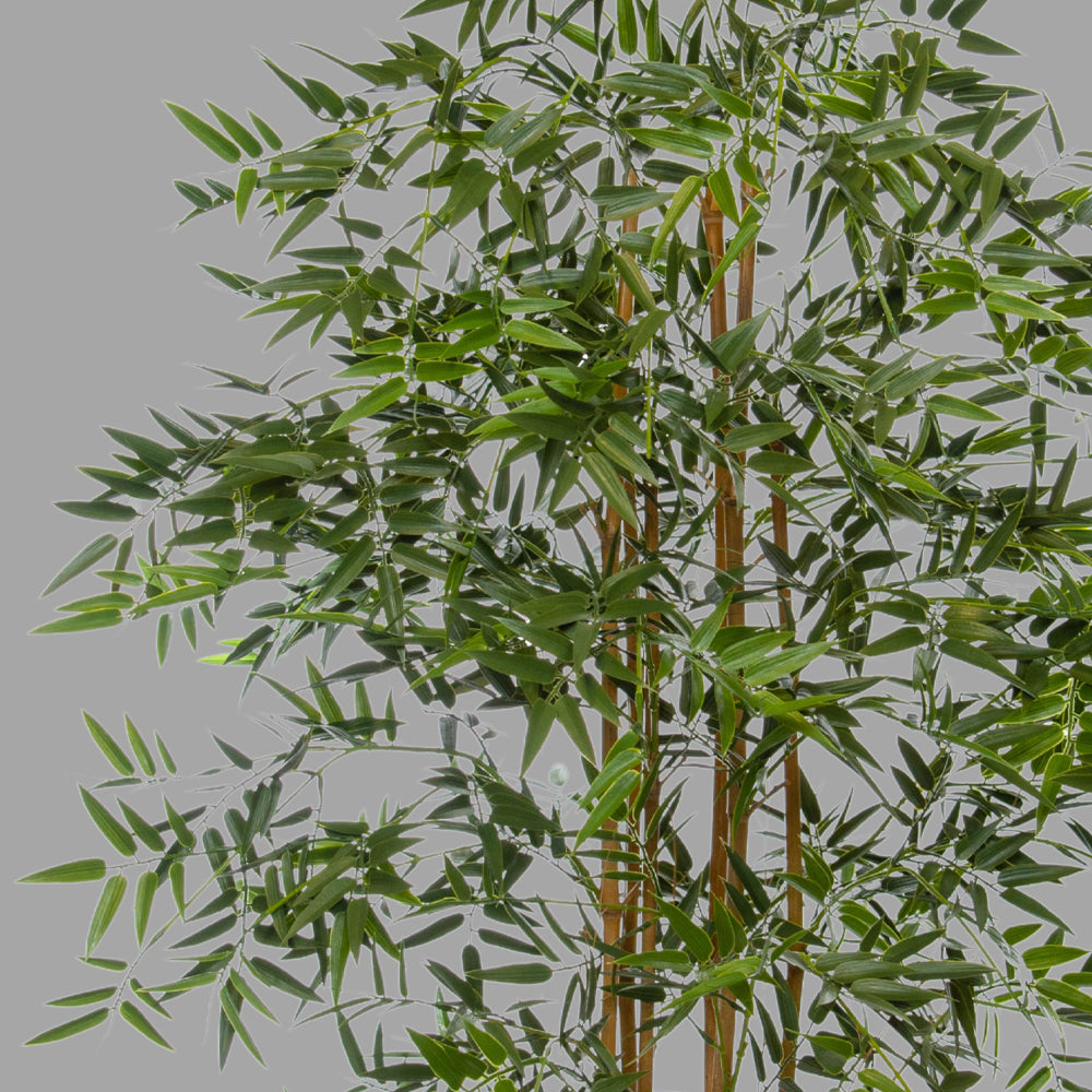 Zöld színű bambusz műnövény.