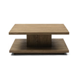 vermont tölgyfa dohányzóasztal 90 cm fehér háttéren minimalista design