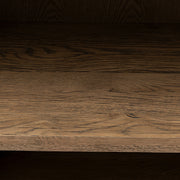 Vermont tölgyfa könyvespolc alsó részlet, masszív szerkezet