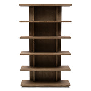 Vermont tölgyfa könyvespolc 200 cm, többszintes nyitott polcrendszer