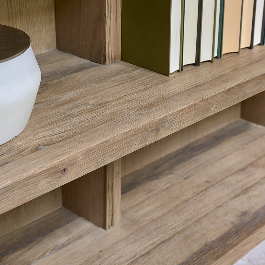 Vermont konzolasztal fa felület részlet, természetes tölgy erezet