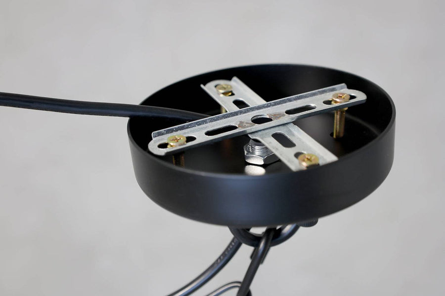 Versailles üvegcsillár mennyezeti rögzítőeleme fekete színben