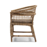 rattan karosszék oldalprofil természetes anyagból