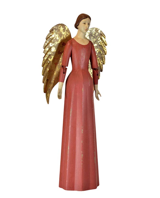 Bordó színű orléans-i angyal figura.