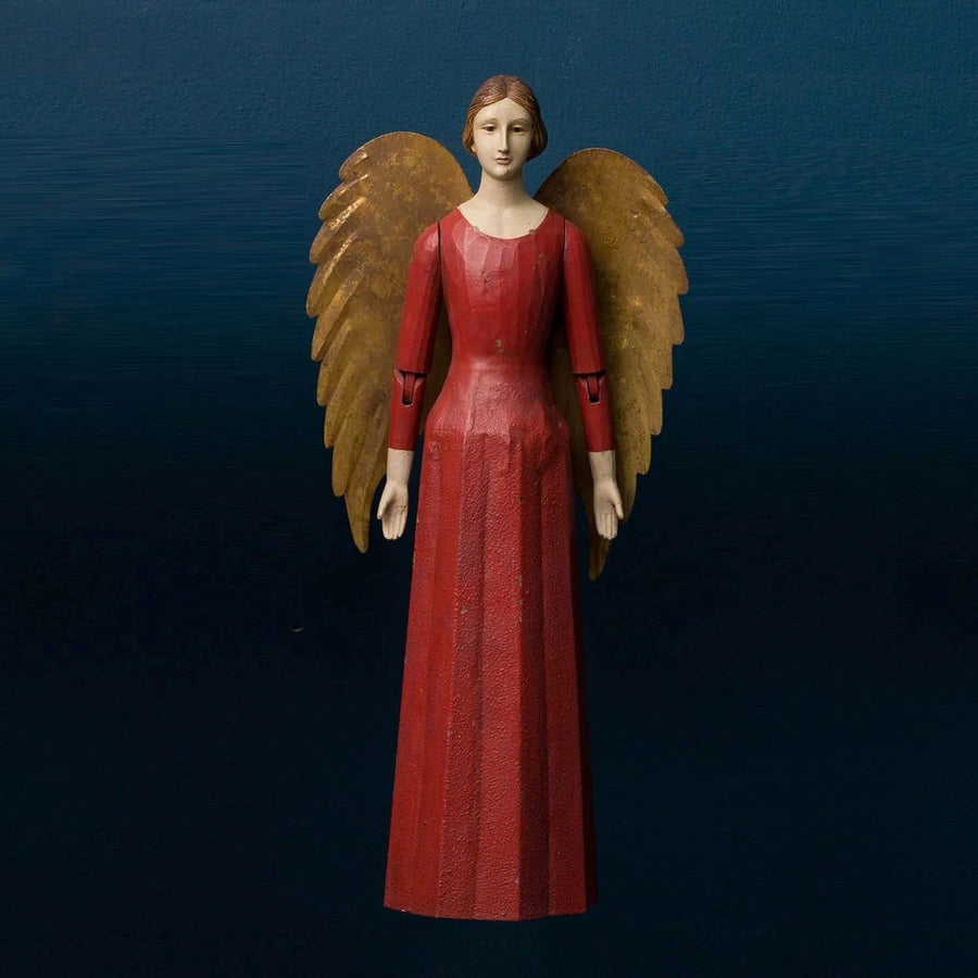 Bordó színű orléans-i angyal figura.