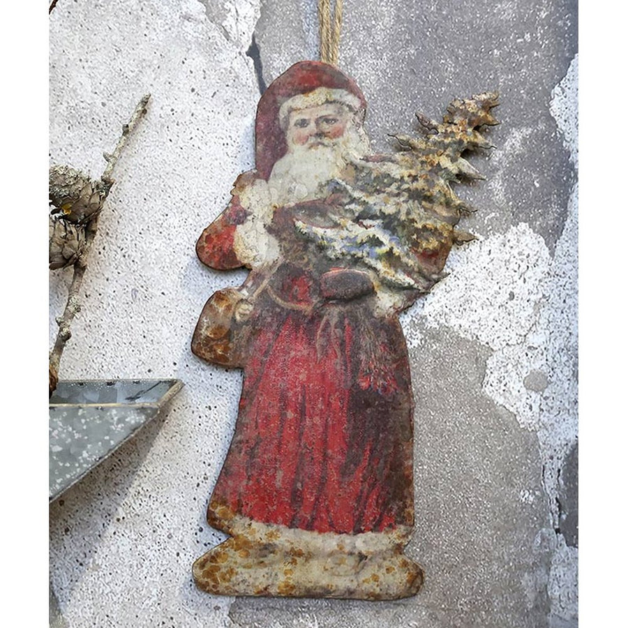 Függeszthető kialakítású fém Mikulás figura .