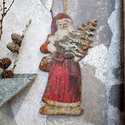 Függeszthető kialakítású fém Mikulás figura .