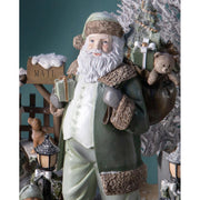 Zöld színű klasszikus Télapó figura.