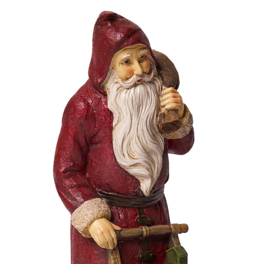 Vintage Télapó ajándékokkal megrakott szánkóval.