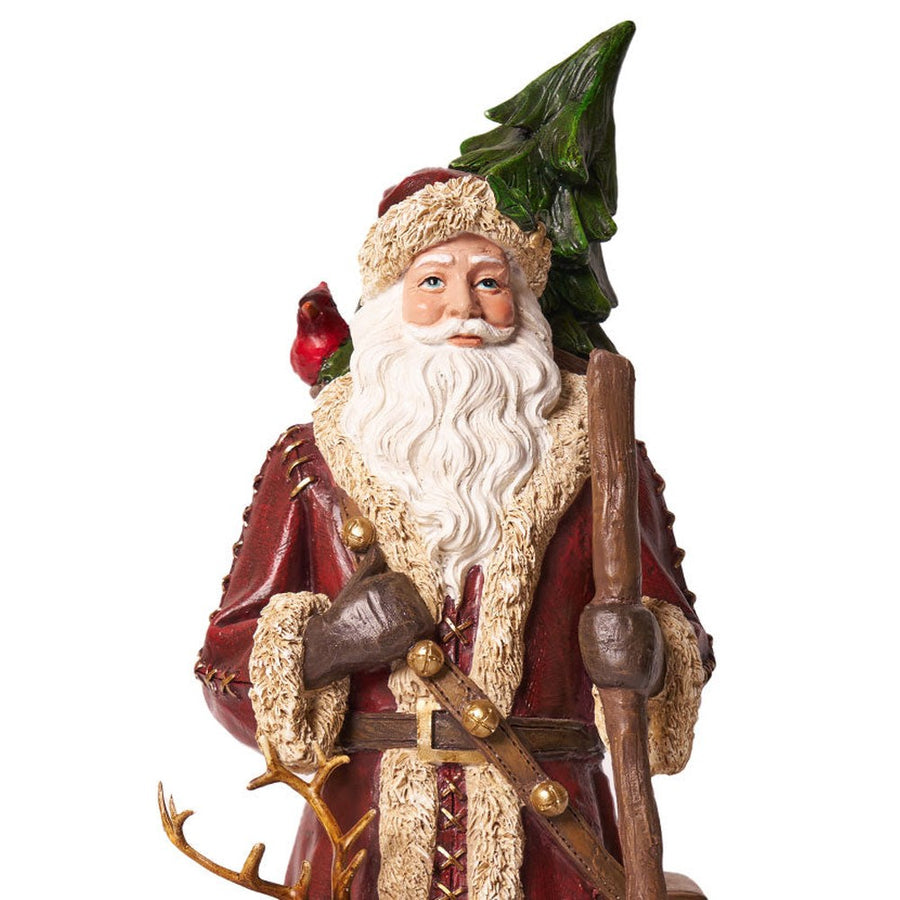 Vintage Télapó figura szarvassal és pinttyel.