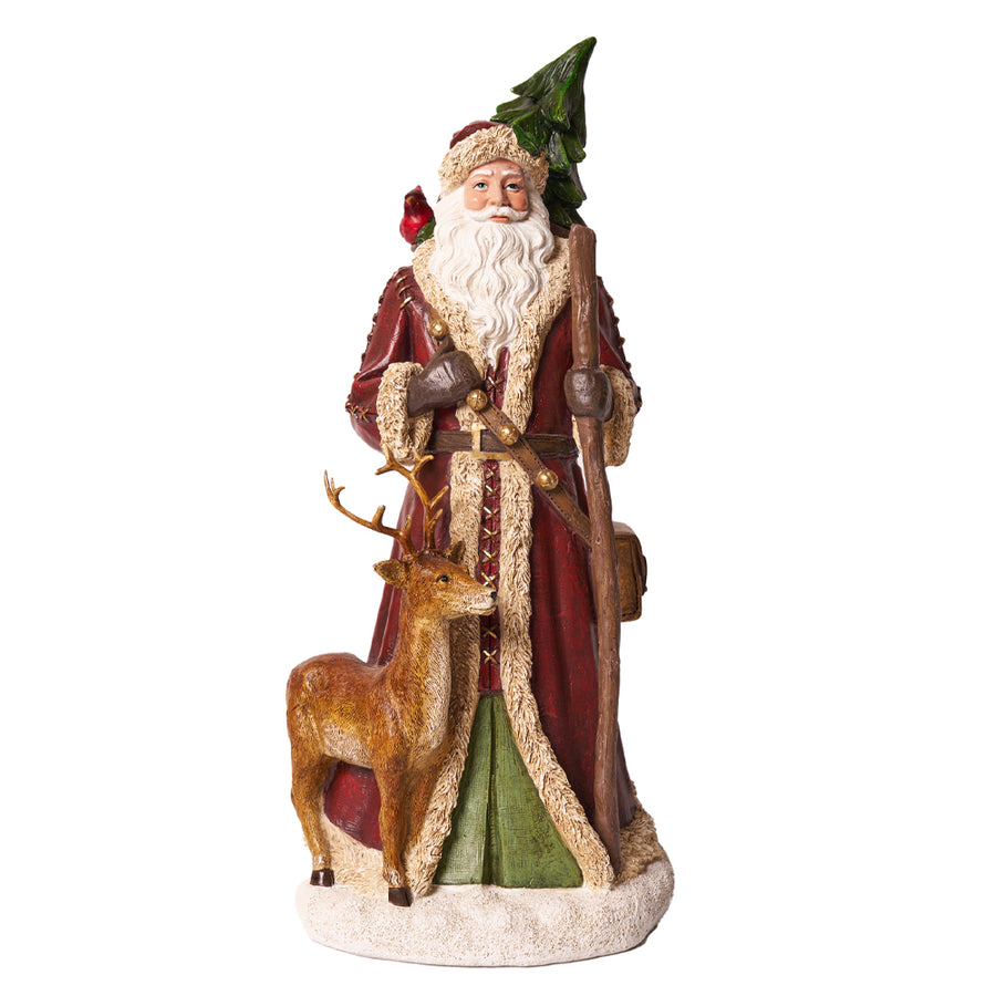 Vintage Télapó figura szarvassal és pinttyel.