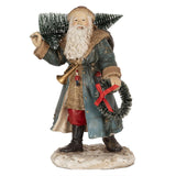 Viktoriánus Télapó figura 25 cm kék "Christmas Heritage"