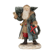 Viktoriánus Télapó figura 25 cm kék "Christmas Heritage"