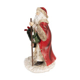 Viktoriánus stílusú, piros színű, karácsonyi Télapó figura.
