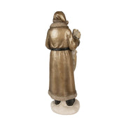 Óarany színű, karácsonyi Télapó figura.