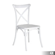 Fehér műanyag bisztrószék.