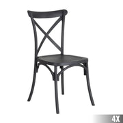 Sötétszürke műanyag bisztrószék.