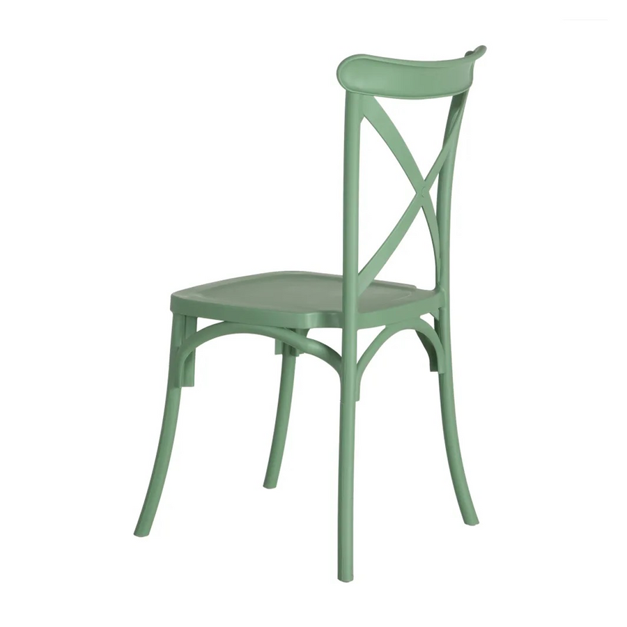 Műanyag, mentazöld színű bisztrószék.