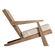 rattan háttámlás mangófa design fotel profil nézet