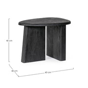 Fekete színű, formatervezett design dohányzóasztal.