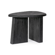 Fekete színű, formatervezett design dohányzóasztal.