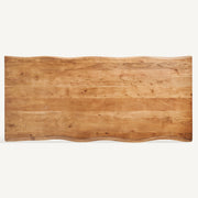 Provanszi ihletésű, fekete színű díszes lábakkal és natúr színű kezelt asztallappal kialakított, tömör akácfából készült étkezőasztal.