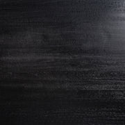 Zeniva étkezőasztal asztallap felülete közelről – mély fekete szín és faerezet.