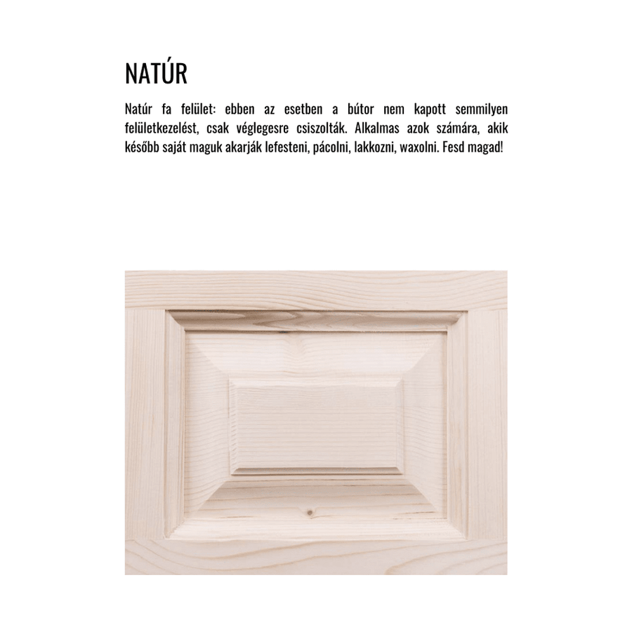 MAISON fenyőfa vitrin-könyvszekrény 210 cm