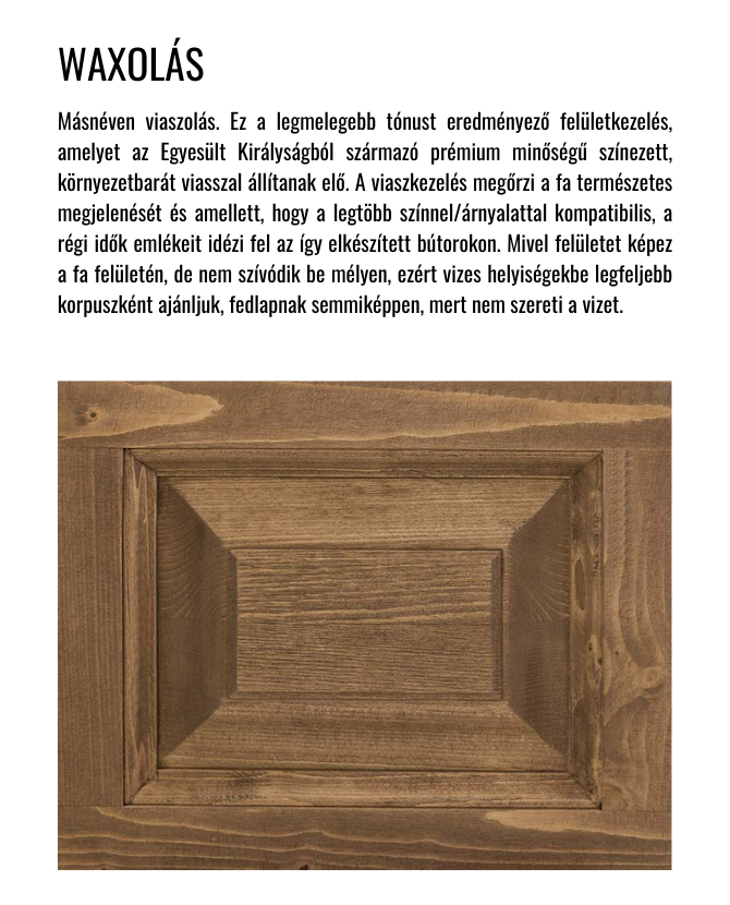 Fenyőfa szekreterszekrény 210 cm "Maison"