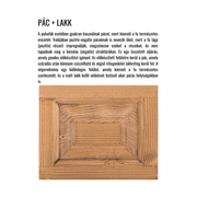 MAISON fenyőfa vitrin-könyvszekrény 210 cm